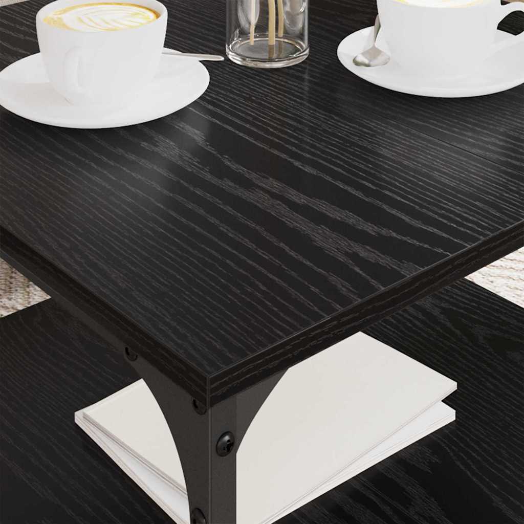 Kava Stol Crni hrast 55 x 55 x 40 cm Konstruirano drvo