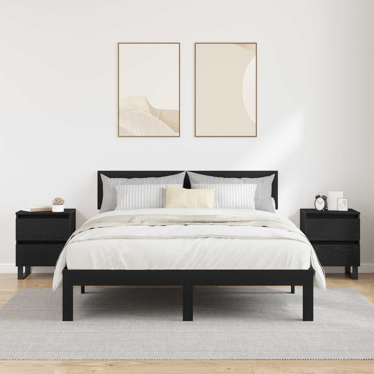 Noćni ormar 2 kom. Crni hrast 40 x 35 x 50 cm Konstruirano drvo