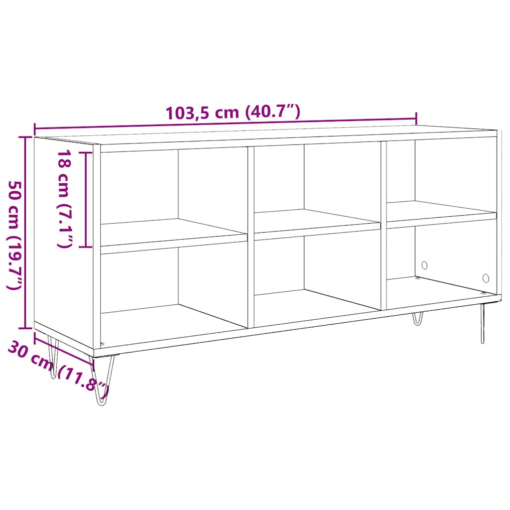 TV ormar Umjetnički hrast 103,5 x 30 x 50 cm Konstruirano drvo