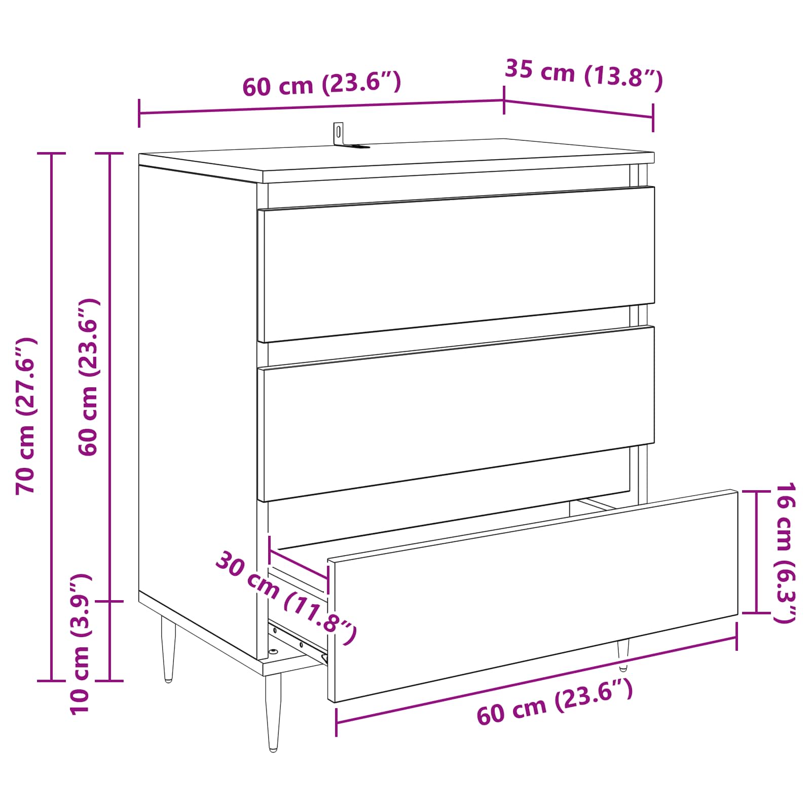 Kreveta s ladicama Staro drvo 60 x 35 x 70 cm Konstruirano drvo