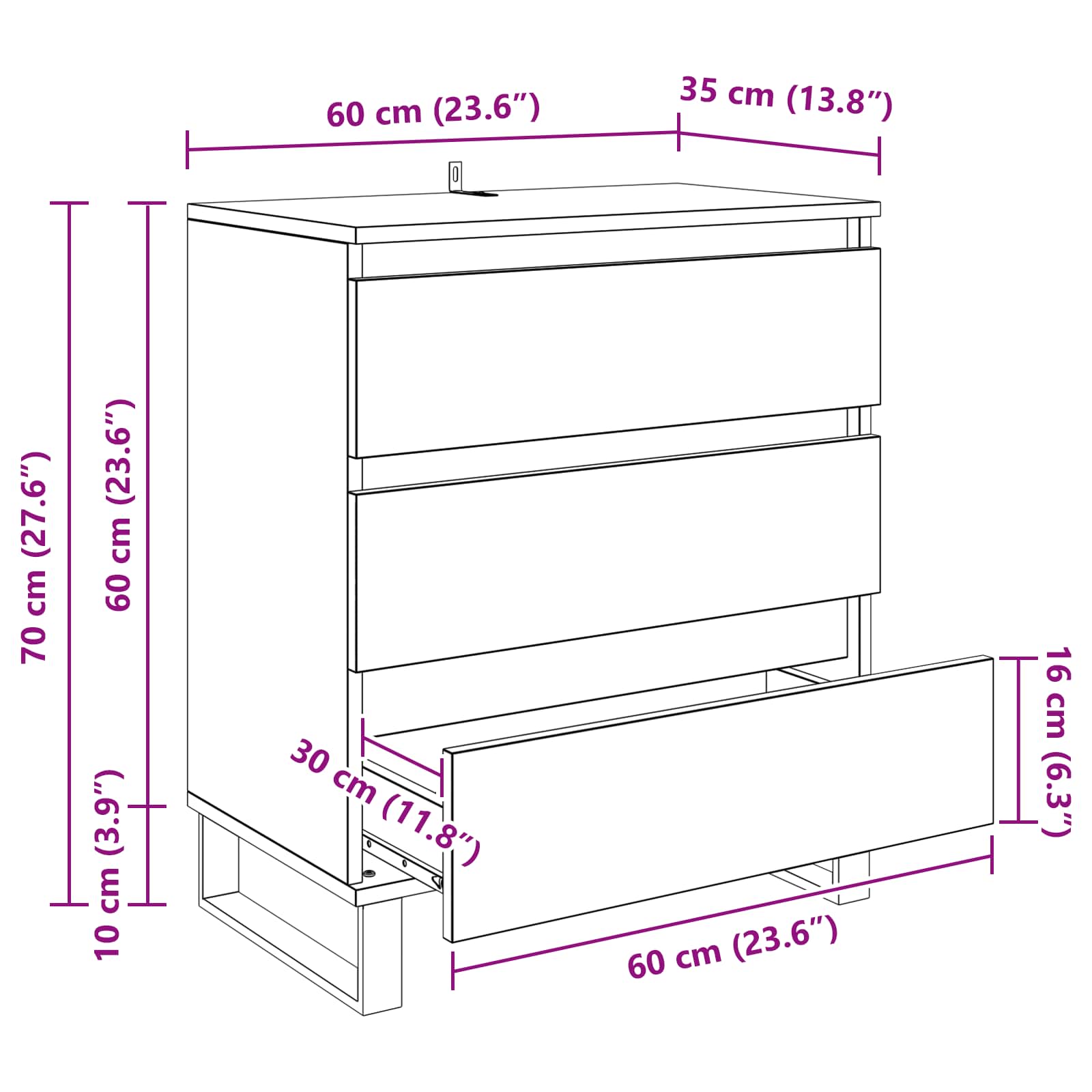 Kreveta s ladicama Staro drvo 60 x 35 x 70 cm Konstruirano drvo