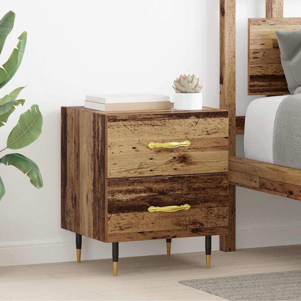 Noćni ormar s ladicama 2 pcs Staro drvo 40 x 35 x 47,5 cm