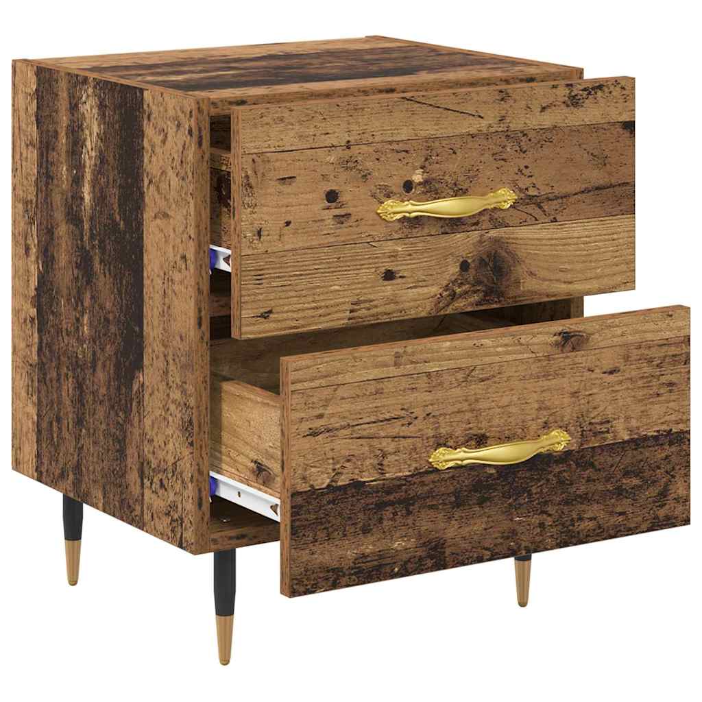 Noćni ormar s ladicama 2 pcs Staro drvo 40 x 35 x 47,5 cm