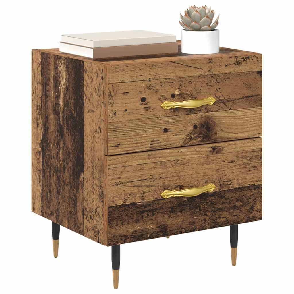 Noćni ormar s ladicama 2 pcs Staro drvo 40 x 35 x 47,5 cm