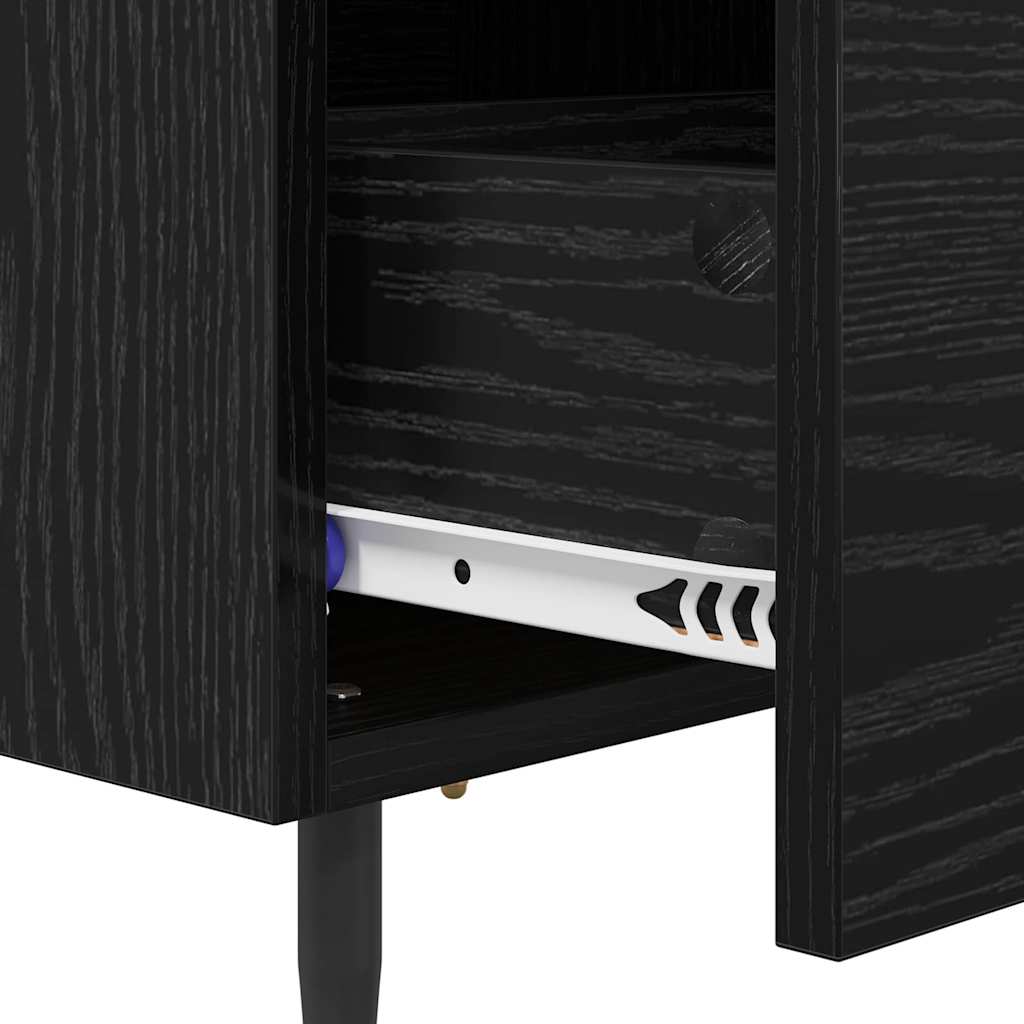 Noćni ormar s ladicama 2 pcs Crni hrast 40 x 35 x 47,5 cm