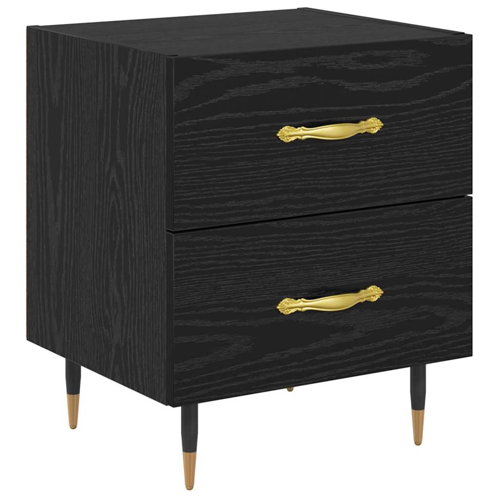 Noćni ormar s ladicama 2 pcs Crni hrast 40 x 35 x 47,5 cm