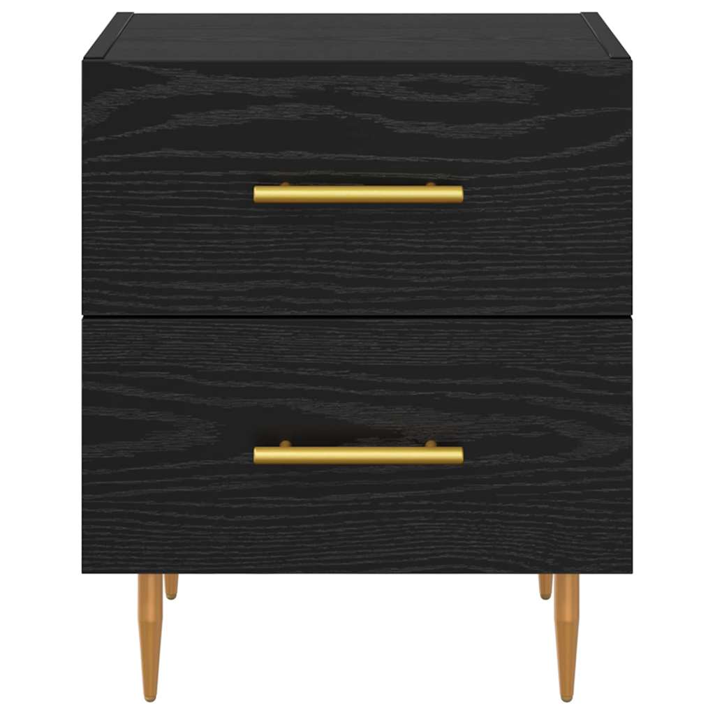 Noćni ormar s ladicama 2 pcs Crni hrast 40 x 35 x 47,5 cm