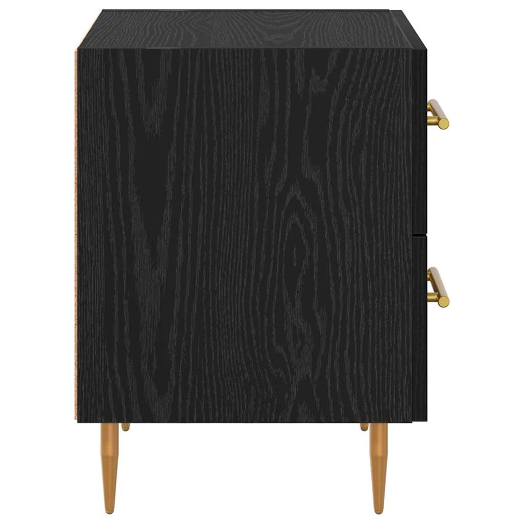 Noćni ormar s ladicama 2 pcs Crni hrast 40 x 35 x 47,5 cm