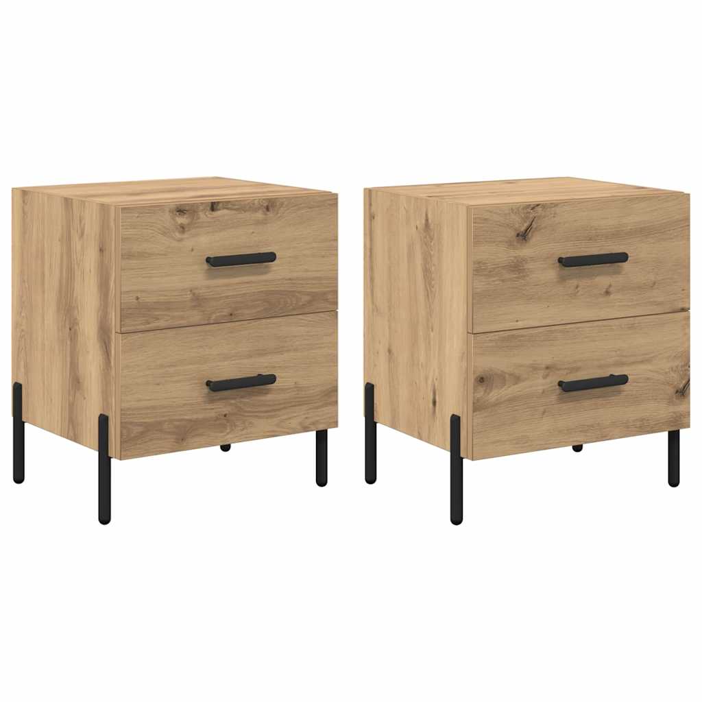 Noćni ormar s ladicama 2 pcs Umjetnički hrast 40 x 35 x 47,5 cm