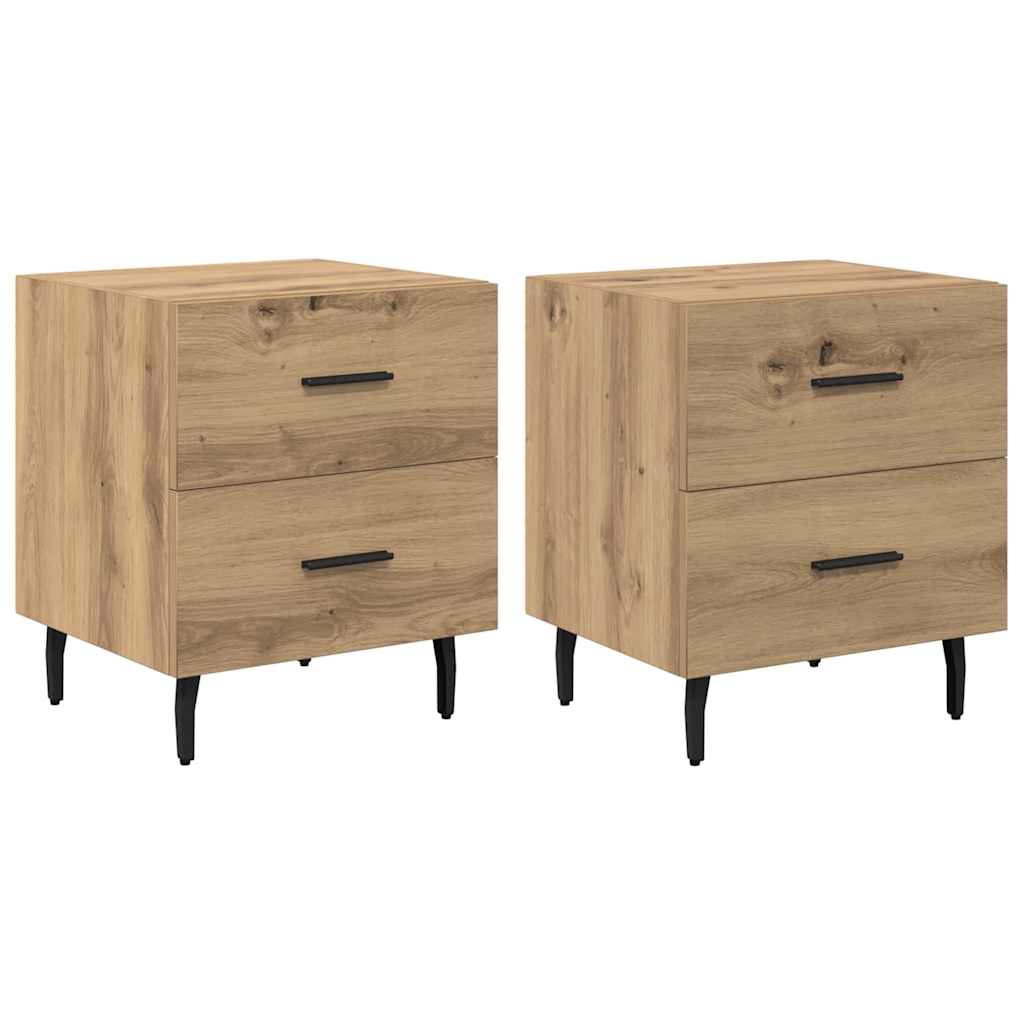 Noćni ormar s ladicama 2 pcs Umjetnički hrast 40 x 35 x 47,5 cm