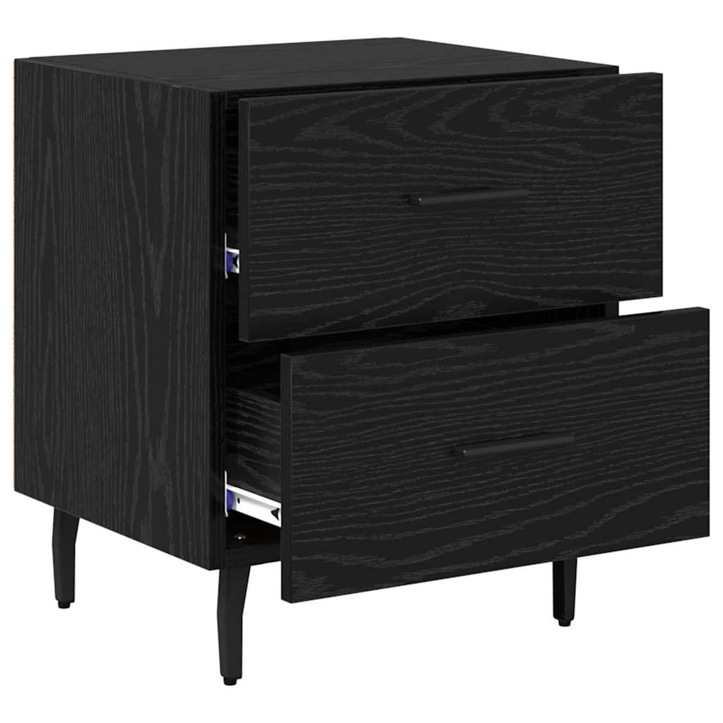 Noćni ormar s ladicama 2 pcs Crni hrast 40 x 35 x 47,5 cm