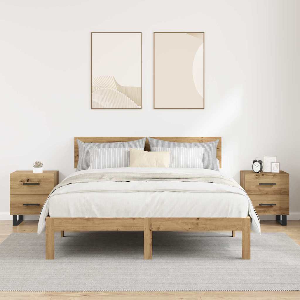 Noćni ormar s ladicama 2 pcs Umjetnički hrast 40 x 35 x 47,5 cm