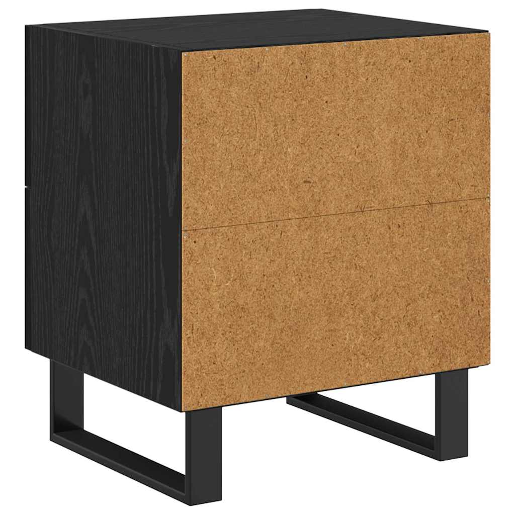 Noćni ormar s ladicama 2 pcs Crni hrast 40 x 35 x 47,5 cm