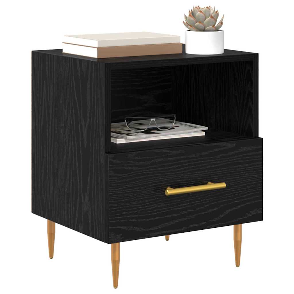 Noćni ormarić 2 pcs Crna 40 x 35 x 47,5 cm Konstruirano drvo