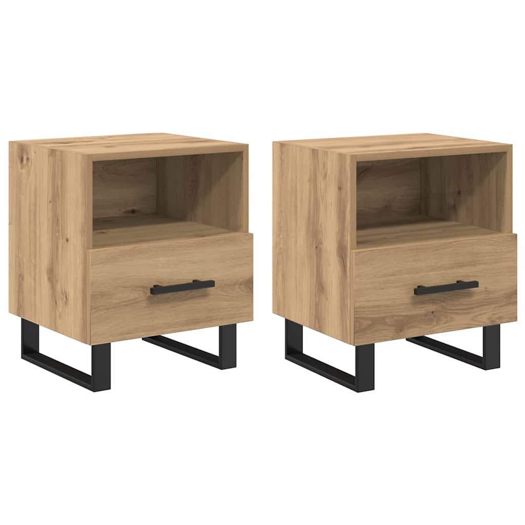 Noćni ormar s ladicama 2 pcs Umjetnički hrast 40 x 35 x 47,5 cm