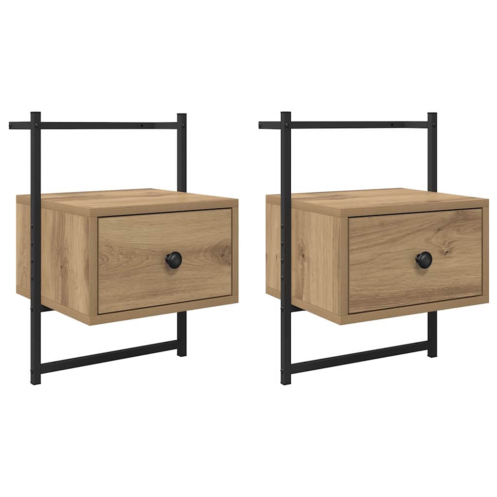 Noćni ormar s ladicama 2 pcs Umjetnički hrast 35 x 30 x 51 cm