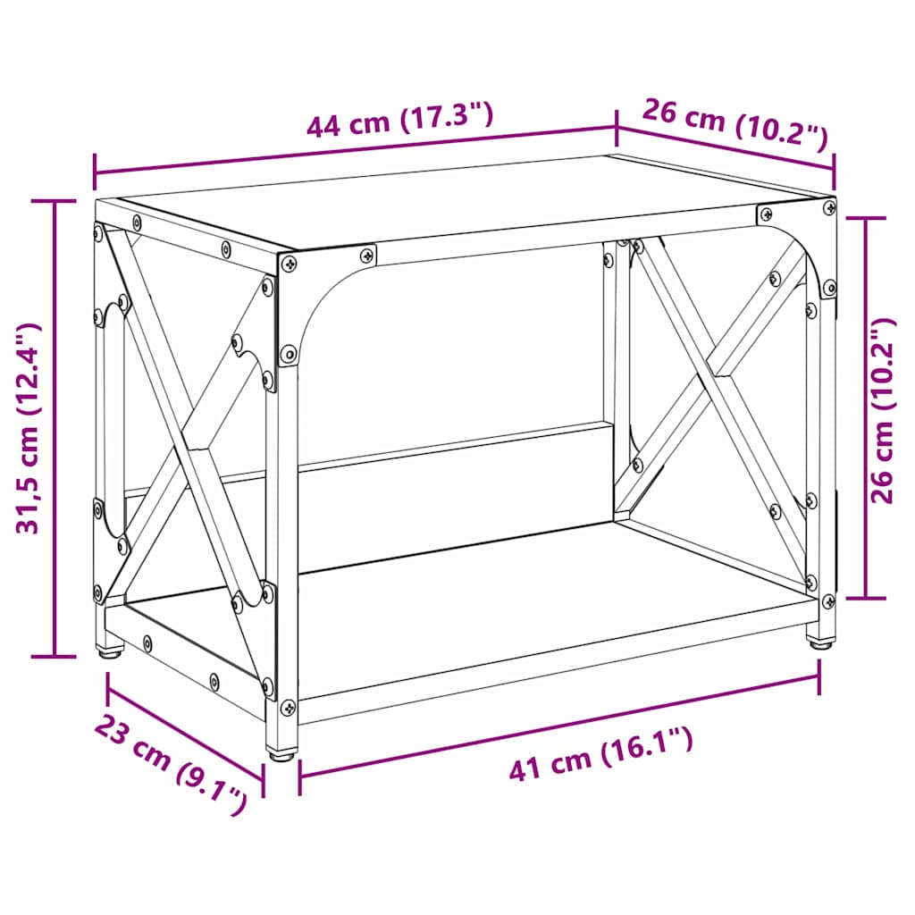 Držač za printer Staro drvo 44 x 26 x 31.5 cm Konstruirano drvo