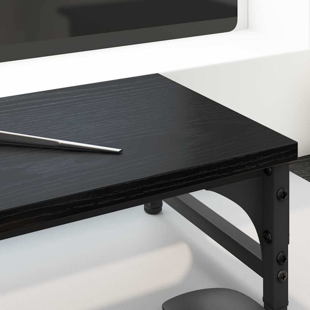 Stalak za Monitor Crni hrast 55 x 23 x 14 cm Konstruirano drvo