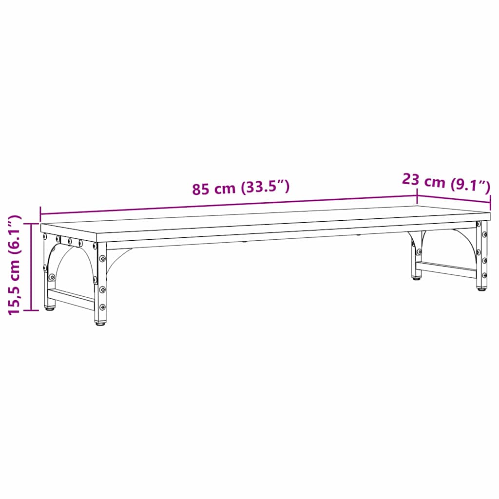Stalak za Monitor Staro drvo 85 x 23 x 15,5 cm