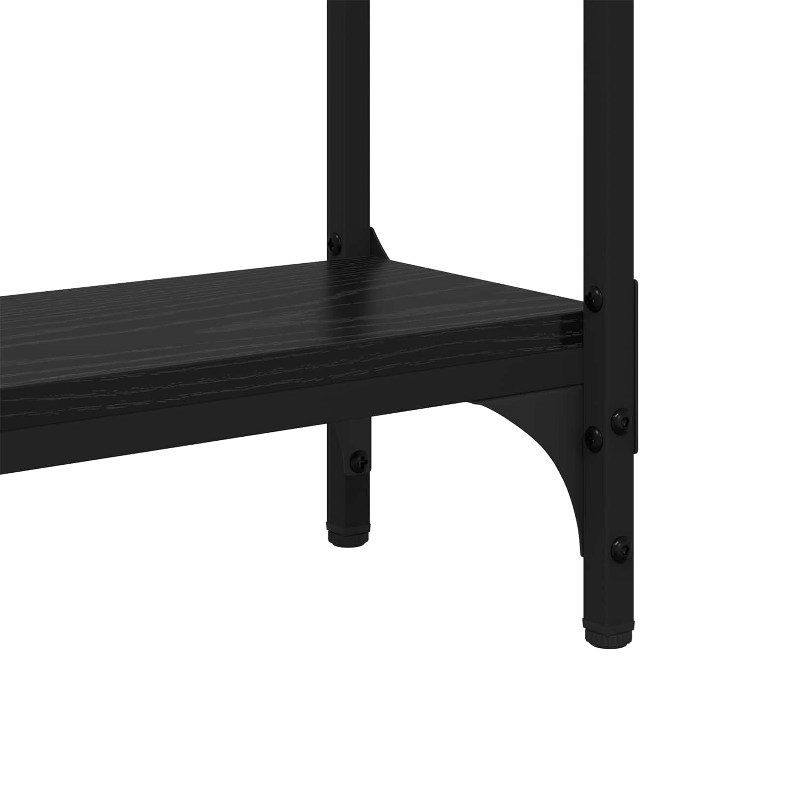 Konzolna stolica s policom Crni hrast 100 x 22,5 x 75 cm