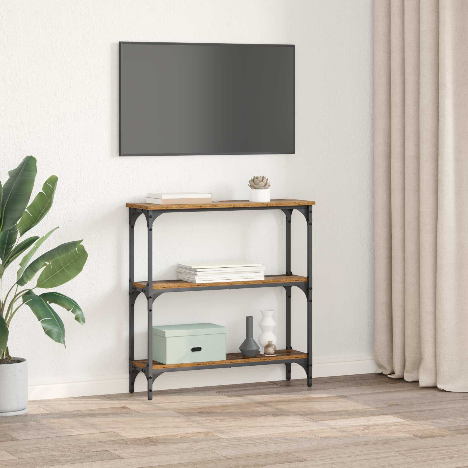 Konzolna stolica Staro drvo 75 x 22,5 x 75 cm Konstruirano drvo