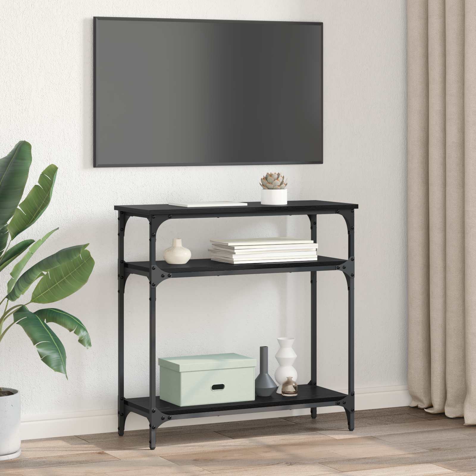 Konzolna stolica Crni hrast 75 x 29 x 75 cm Konstruirano drvo