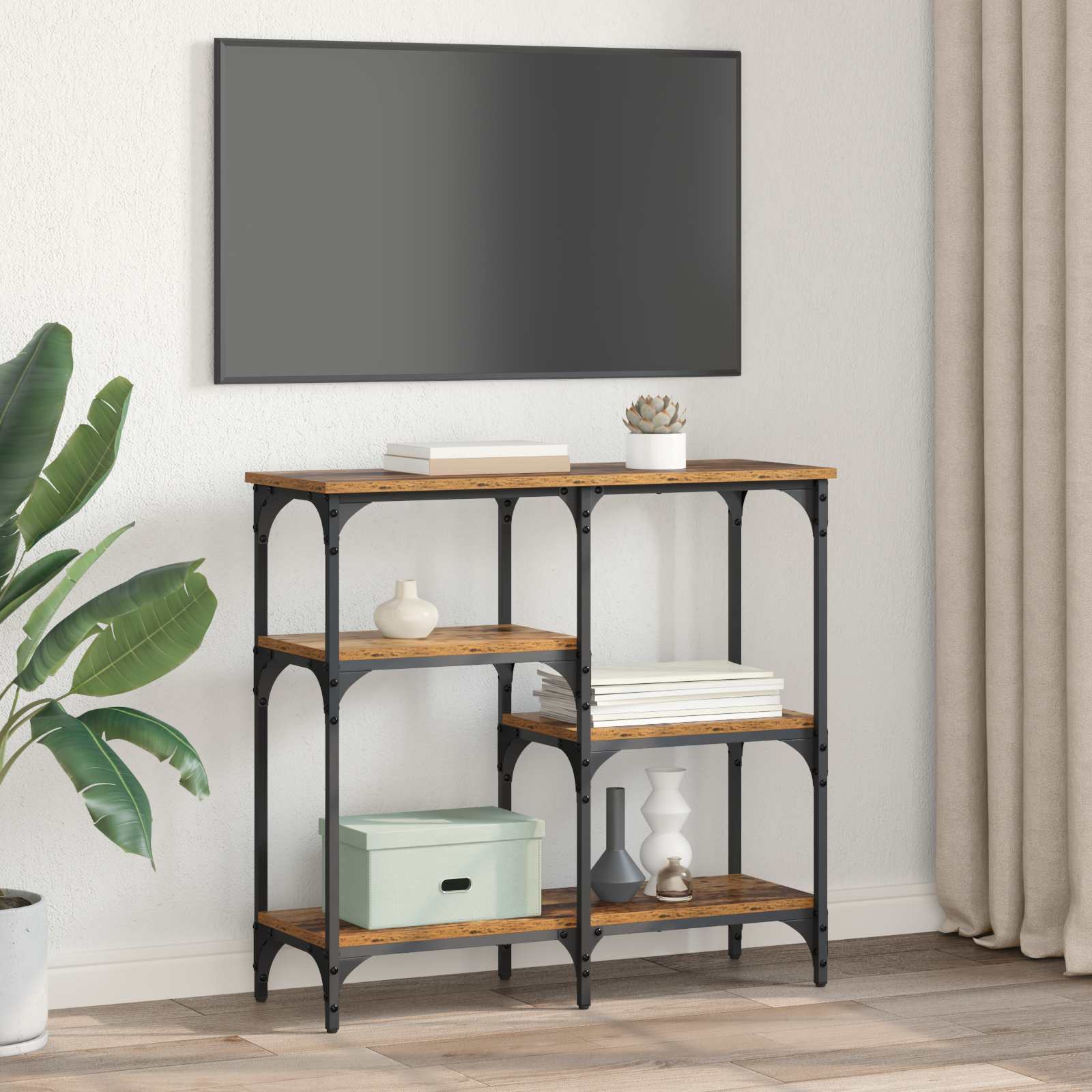 Konzolna stolica Staro drvo 80 x 29 x 75 cm Konstruirano drvo
