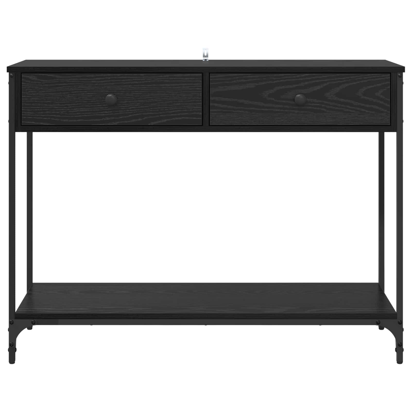 Konzolna stolica s ladicama Crni hrast 100 x 34,5 x 75 cm