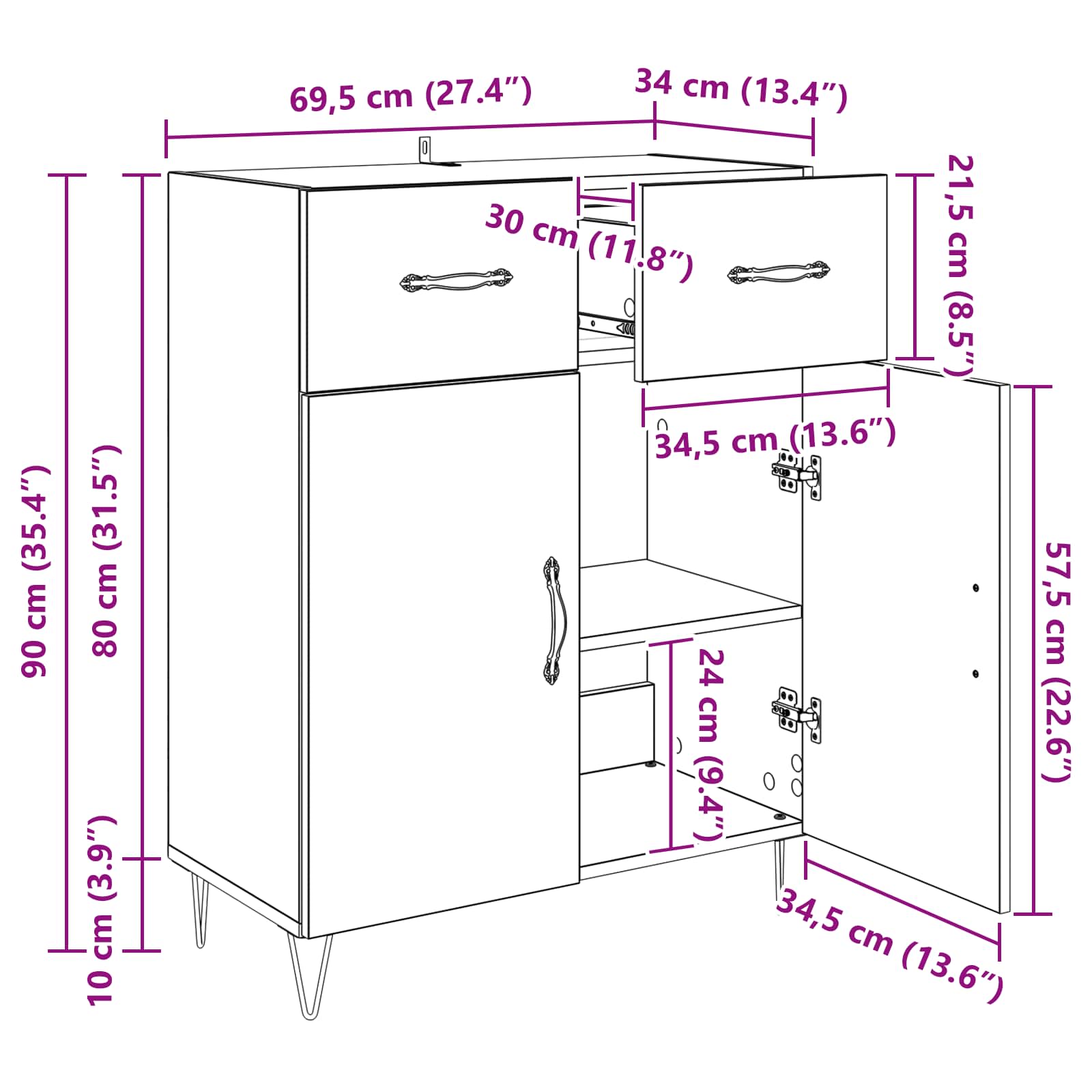 Kreveta Staro drvo 69,5 x 34 x 90 cm Konstruirano drvo