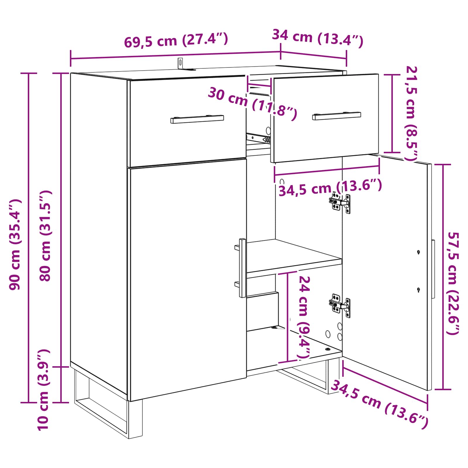 Kreveta Staro drvo 69,5 x 34 x 90 cm Konstruirano drvo