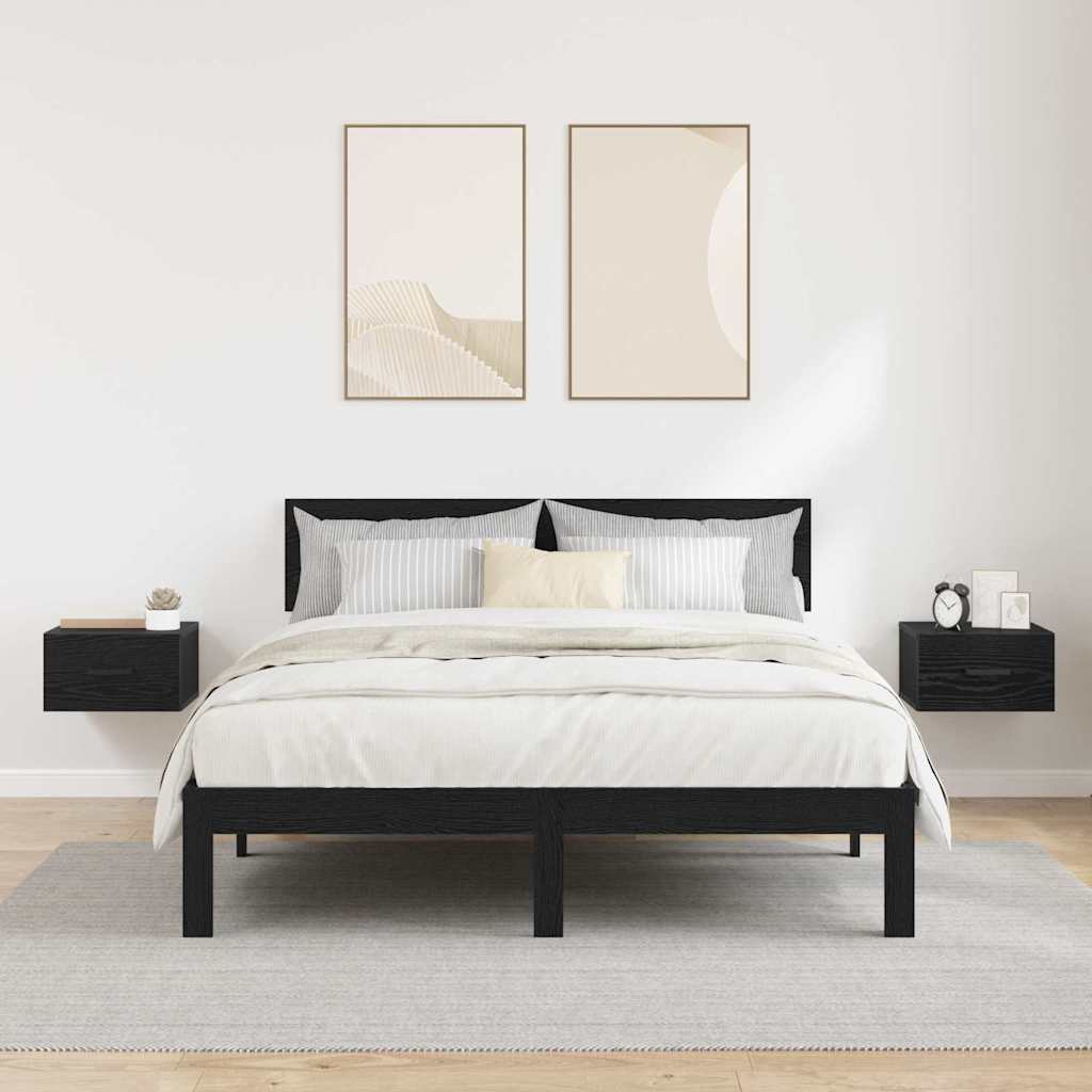 Noćni ormar 2 kom. Crni hrast 35 x 35 x 20 cm Konstruirano drvo