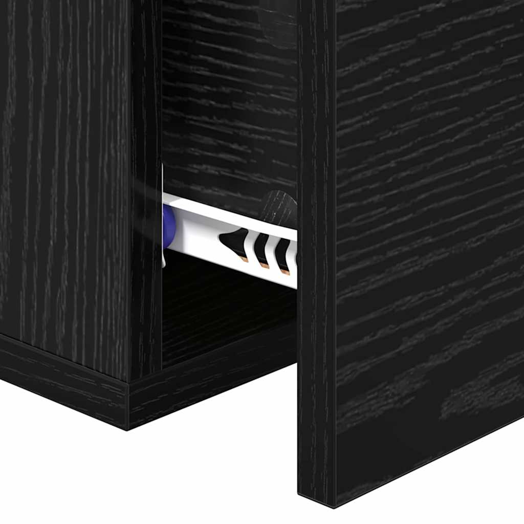 Noćni ormar Zidne Crni hrast 35 x 35 x 20 cm Konstruirano drvo
