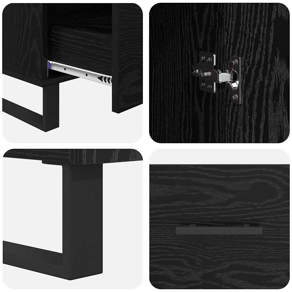 Highboard Crni hrast 69,5 x 30 x 115 cm Konstruirano drvo