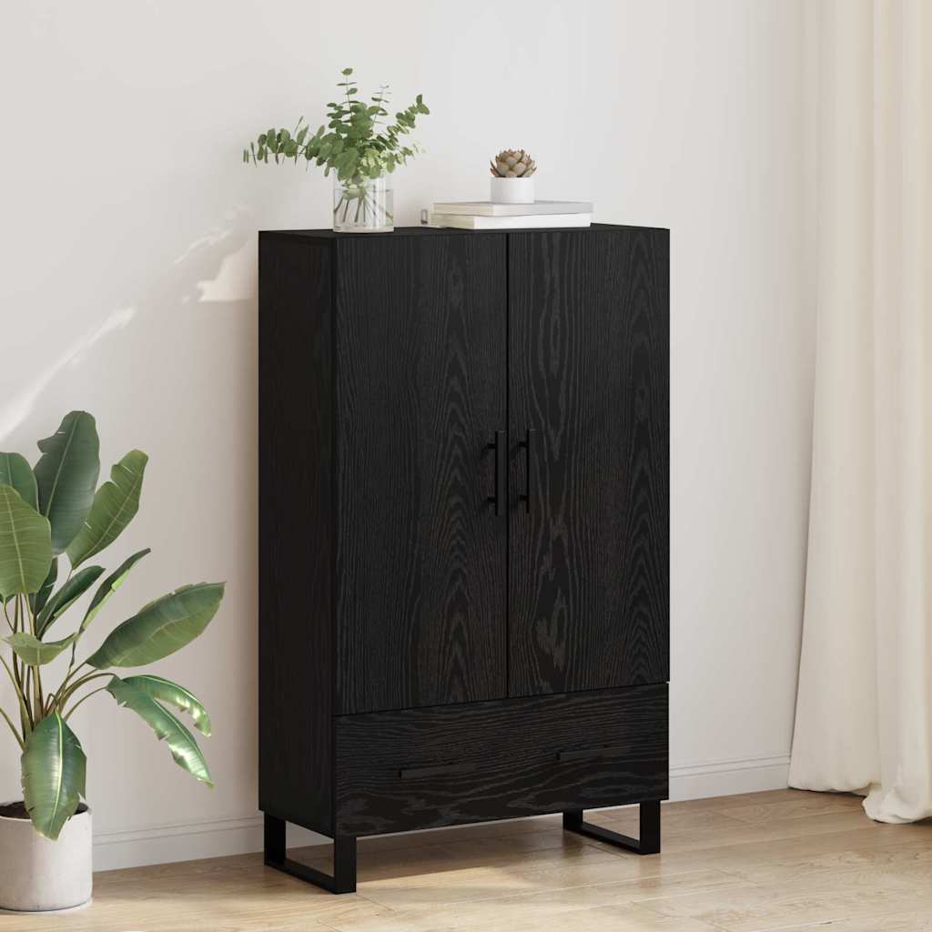 Highboard Crni hrast 69,5 x 30 x 115 cm Konstruirano drvo