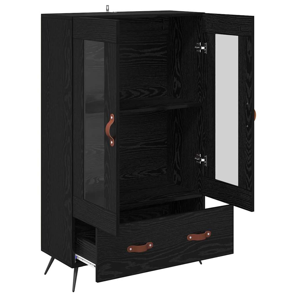 Highboard s ladicama Crni hrast 69,5 x 31 x 115 cm