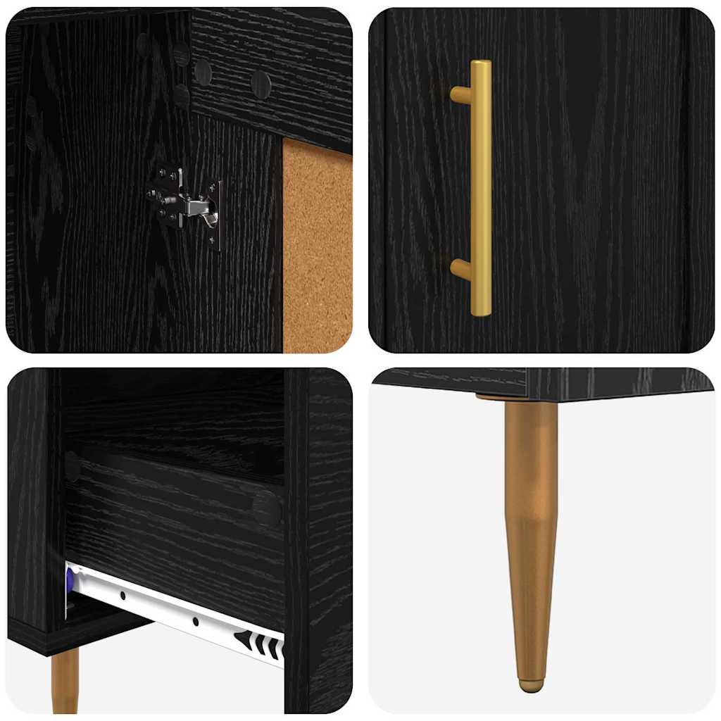 Highboard Crni hrast 69,5 x 31 x 115 cm Konstruirano drvo