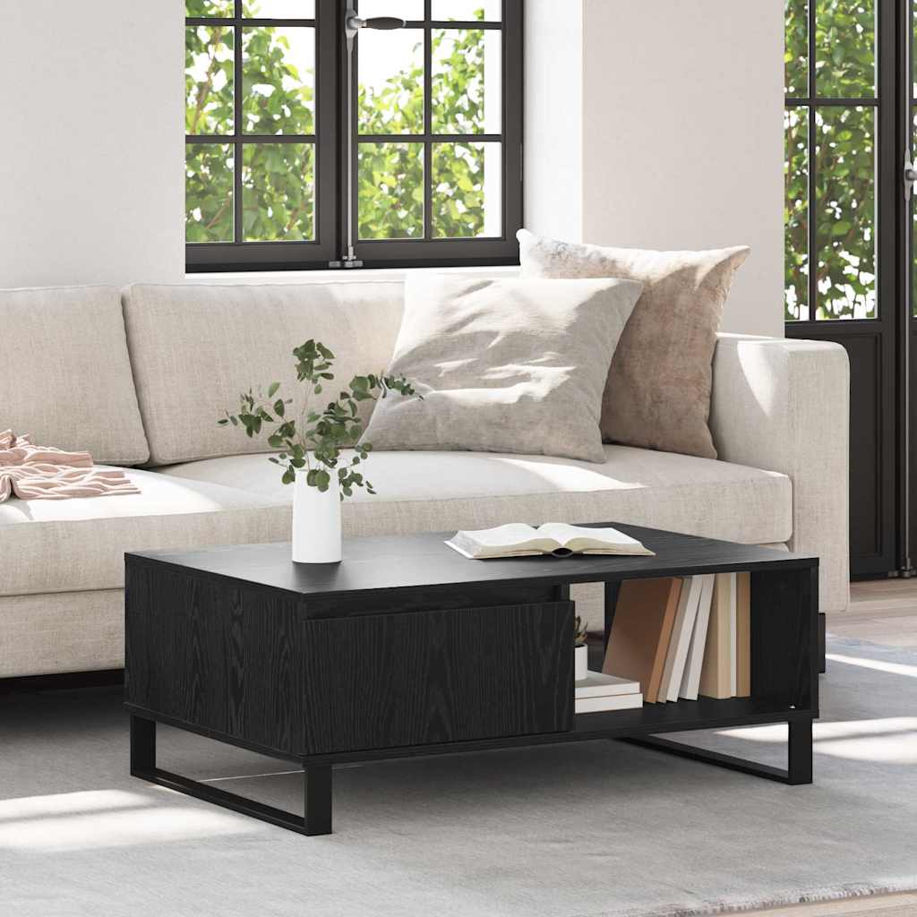 Kava Stol Crni hrast 90 x 60 x 35 cm Konstruirano drvo