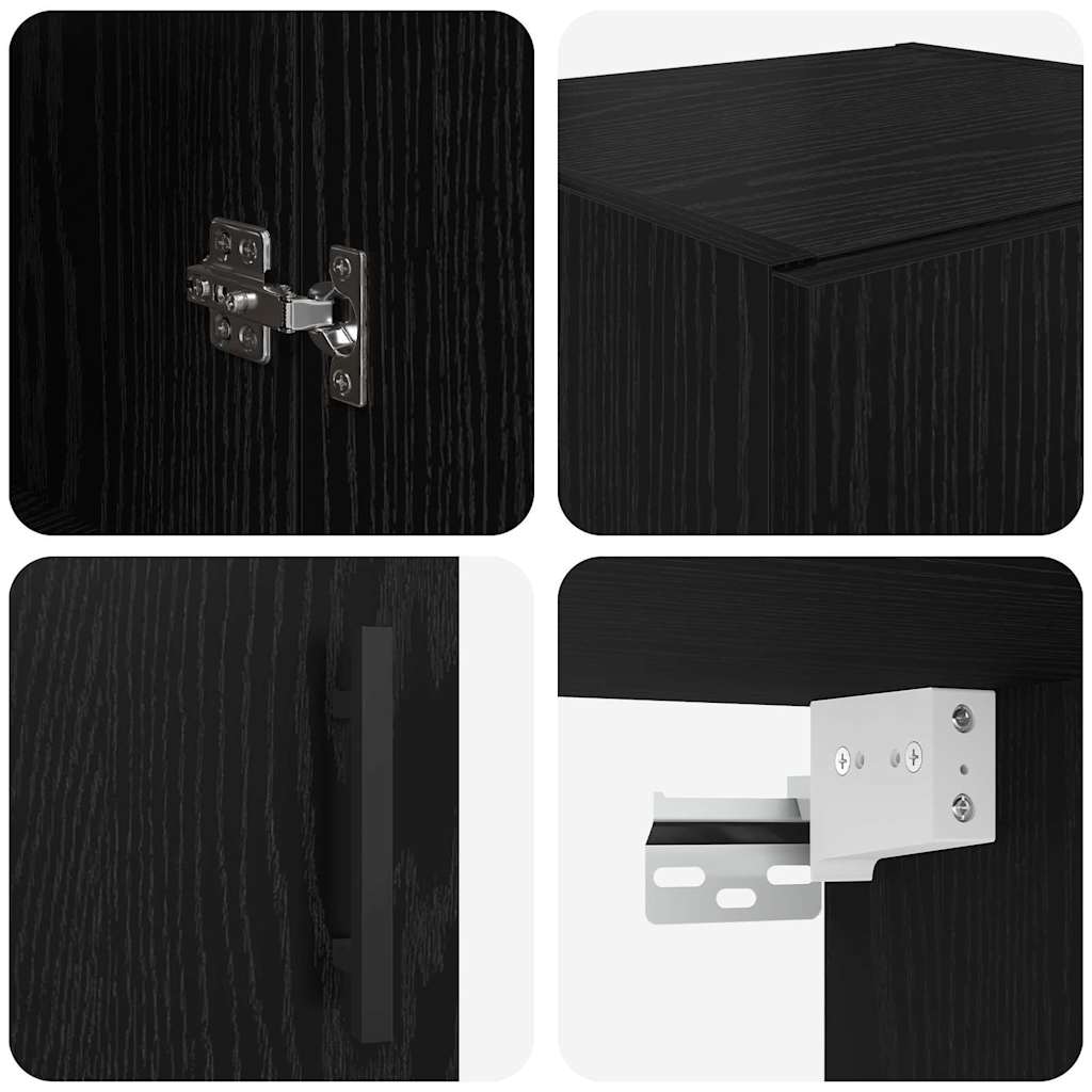 Zidni ormarić Crni hrast 34,5 x 34 x 90 cm