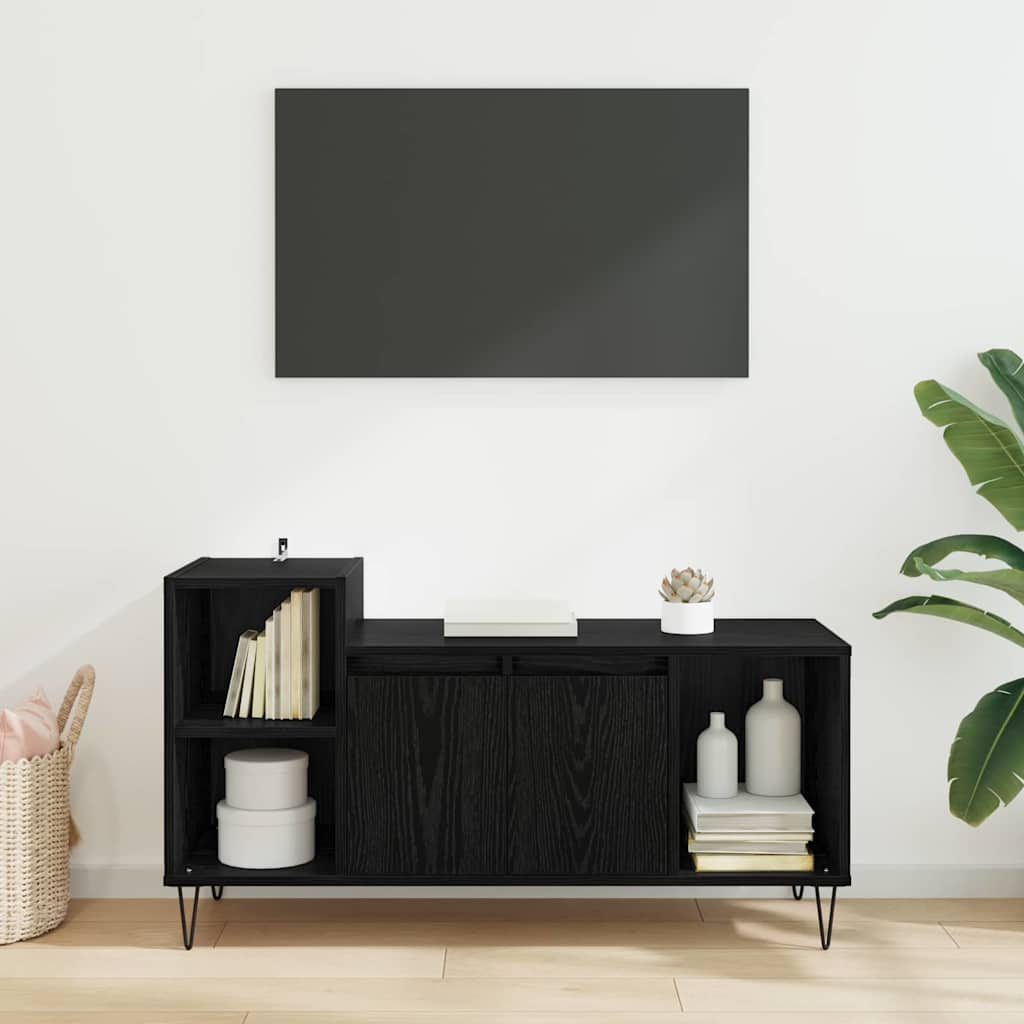 TV ormar 100 x 35 x 55 cm Crni hrast Konstruirano drvo