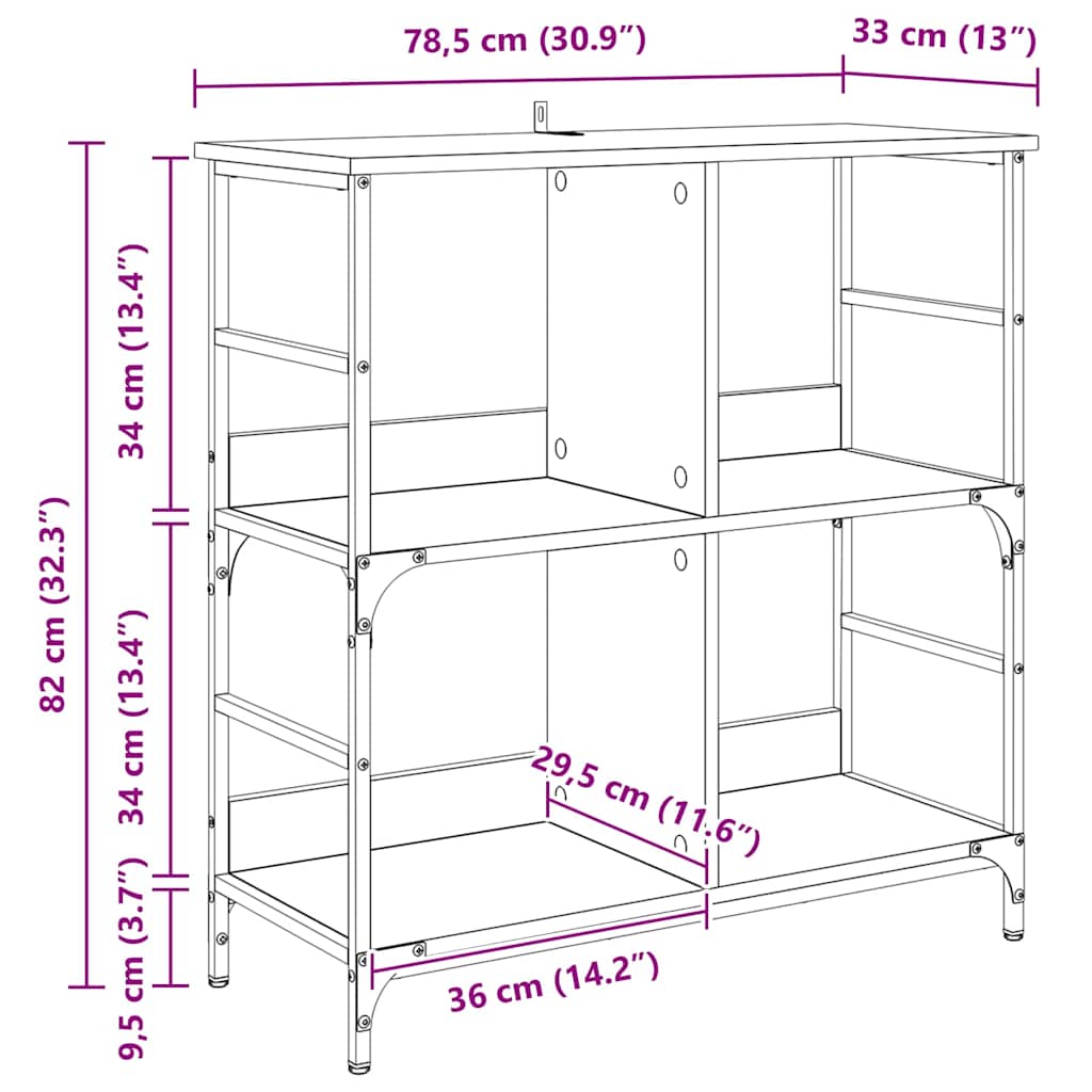 Polica Staro drvo 78.5 x 33 x 82 cm Konstruirano drvo