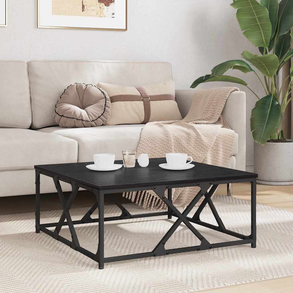 Kava Stol Crni hrast 70 x 70 x 30 cm Konstruirano drvo