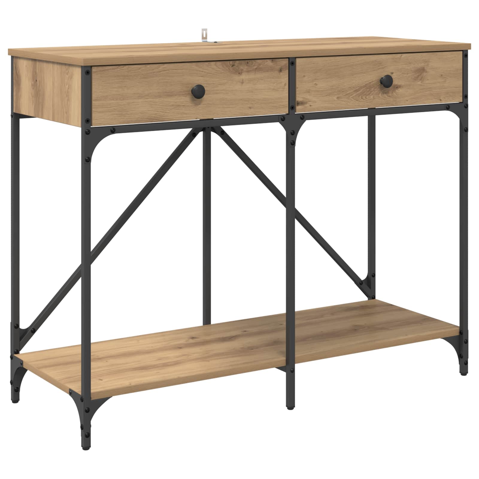 Konzolna stolica s ladicama Umjetnički hrast 100 x 39 x 78,5 cm