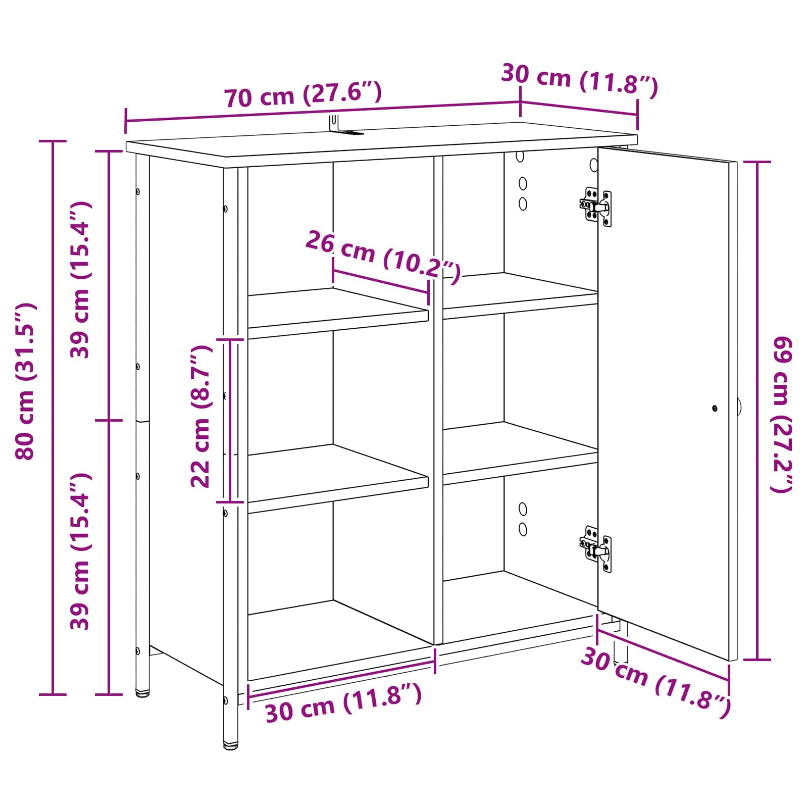 Kreveta Staro drvo 70 x 30 x 80 cm Konstruirano drvo