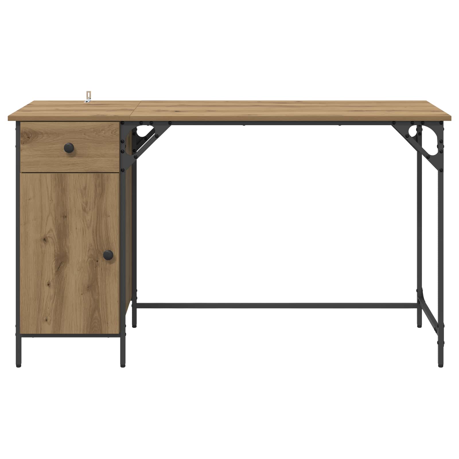 Računalni stol s ladicama Umjetnički hrast 131 x 48 x 75 cm