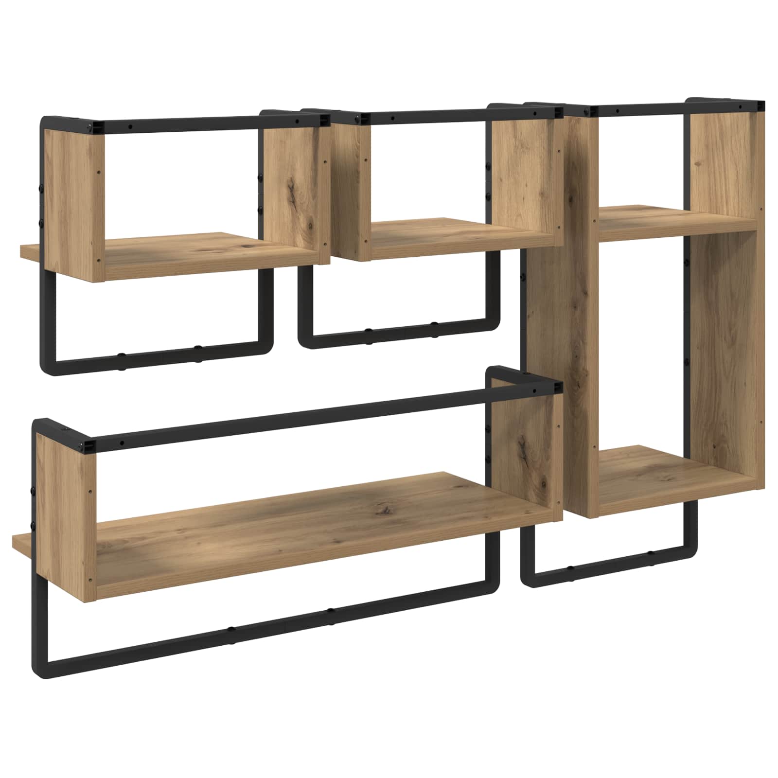 Set zidnih polica Zidne 4 pcs Umjetnički hrast 65 x 25 x 30 cm