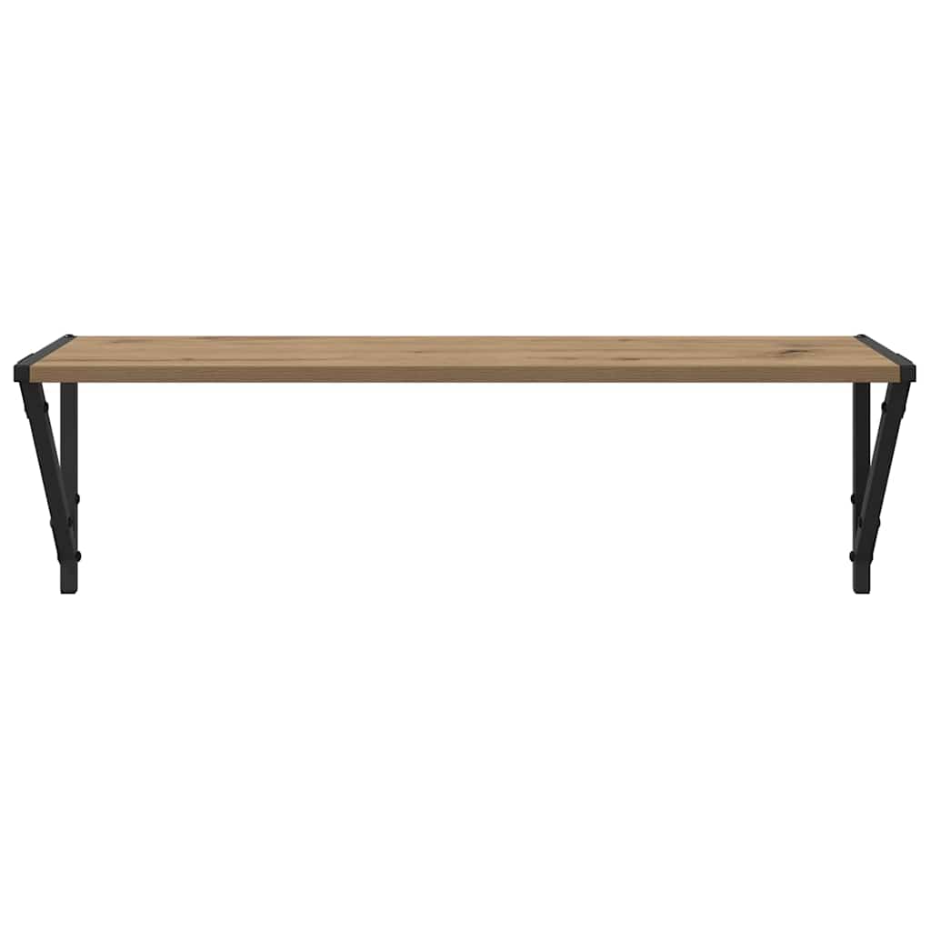 Police na zidu Zidne 2 pcs Umjetnički hrast 80 x 25 x 25,5 cm