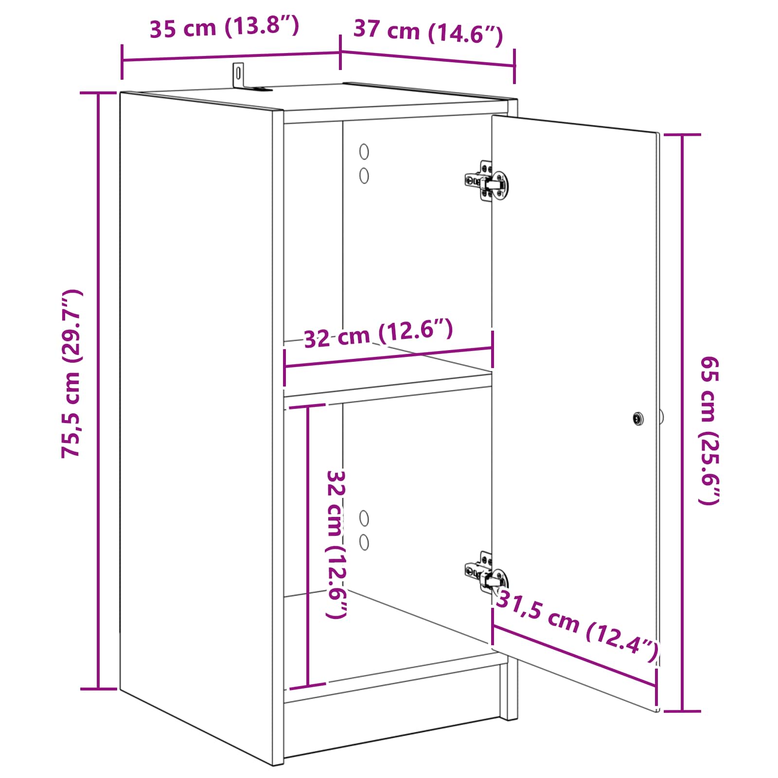 Kreveta Staro drvo 35 x 37 x 76 cm Konstruirano drvo