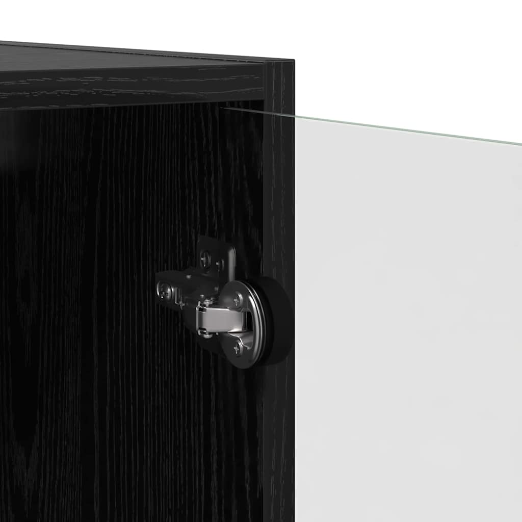 Ormar za Zid Crni hrast 35 x 37 x 102 cm Konstruirano drvo