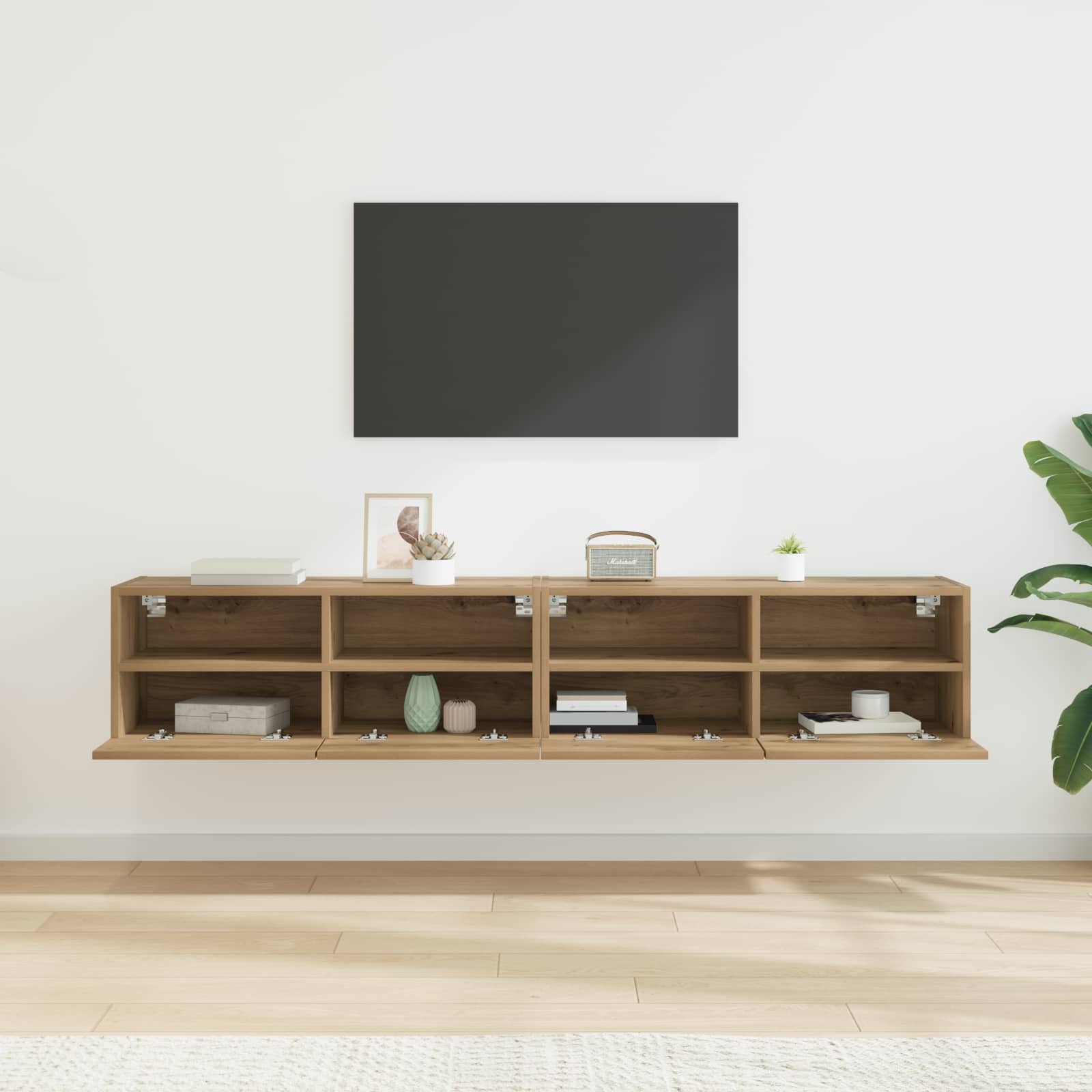 TV zidni ormari Zidne 2 pcs Umjetnički hrast 80 x 30 x 30 cm