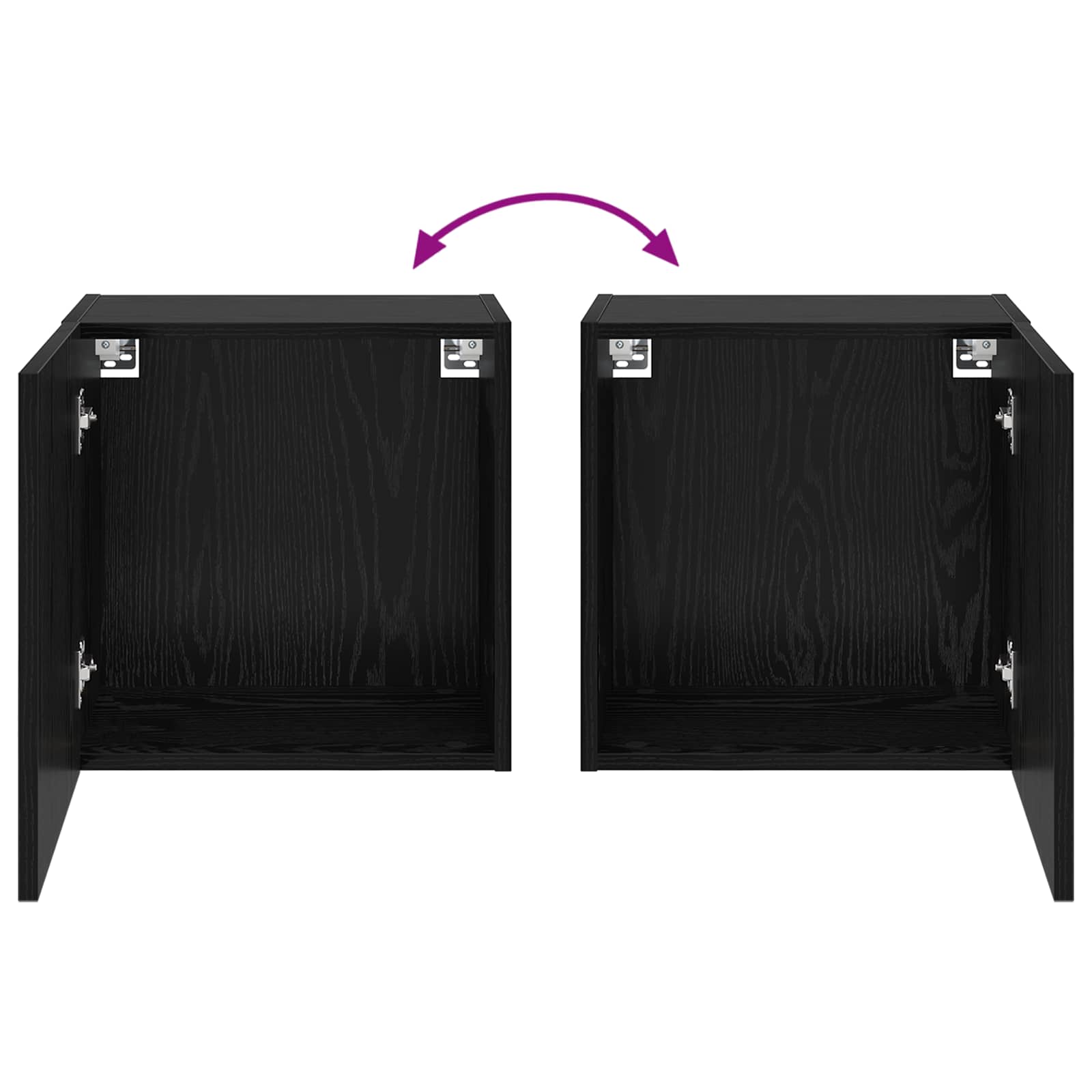 TV zidni ormar Zidne Crni hrast 40,5x30x40cm Konstruirano drvo